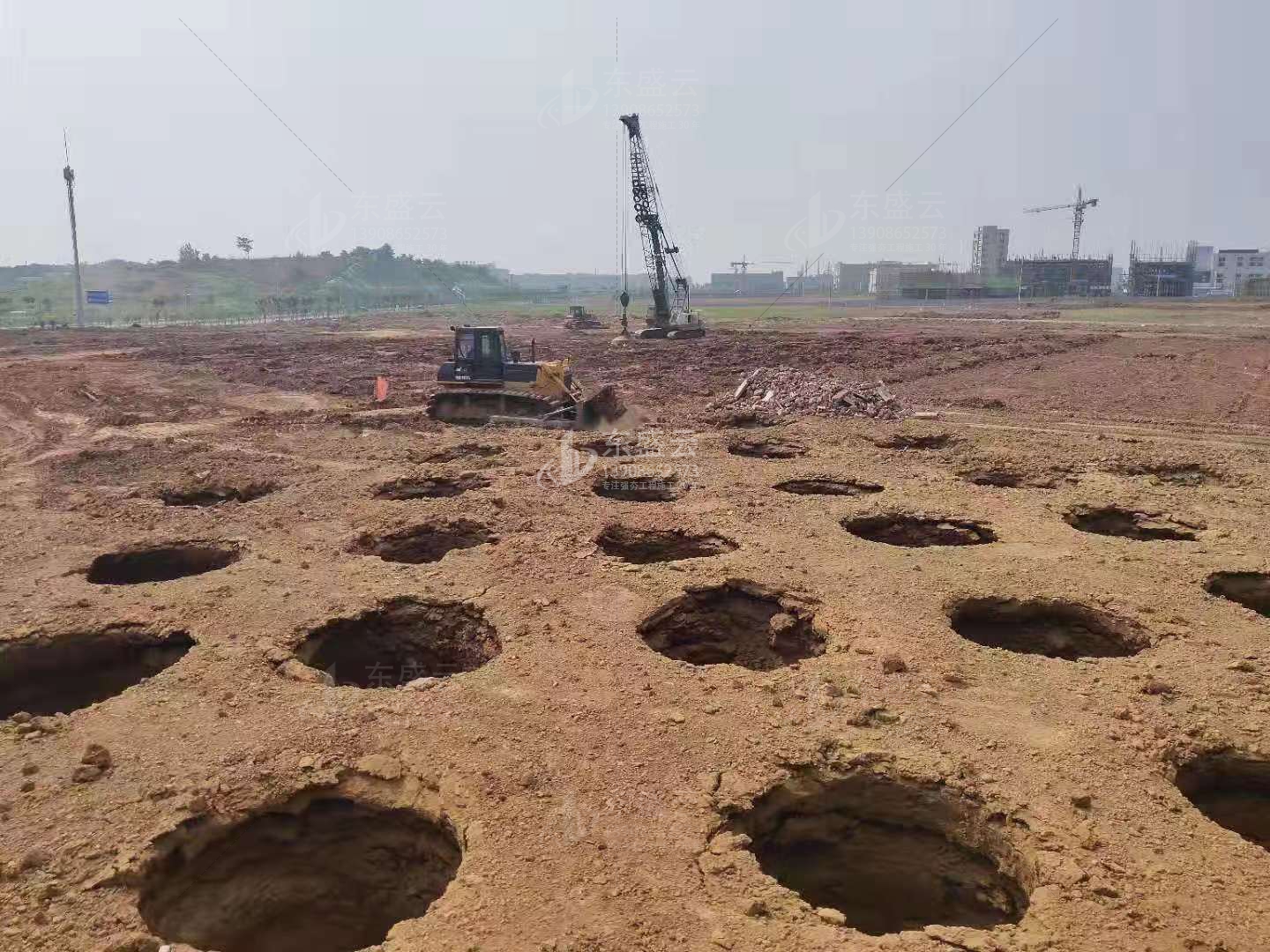 強夯企業東盛云-蒙華鐵路鐵水聯運碼頭工程進入沖刺階段